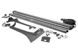 Jeep 50-inch Straight LED Light Bar Upper Windshield Kit w/ Single-Row Black Series LED | White DRL (2020 Gladiator JT, 18-20 Wrangler JL)