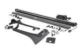 Jeep 50-inch Straight LED Light Bar Upper Windshield Kit w/ Single-Row Black Series LED | White DRL (2020 Gladiator JT, 18-20 Wrangler JL)