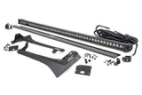 Jeep 50-inch Straight LED Light Bar Upper Windshield Kit w/ Single-Row Black Series LED | White DRL (2020 Gladiator JT, 18-20 Wrangler JL)