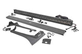 Jeep 50-inch Straight LED Light Bar Upper Windshield Kit w/ Single-Row Black Series LED | White DRL (2020 Gladiator JT, 18-20 Wrangler JL)