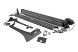 Jeep 50-inch Straight LED Light Bar Upper Windshield Kit w/ Single-Row Black Series LED | White DRL (2020 Gladiator JT, 18-20 Wrangler JL)