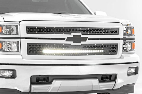 Chevy Mesh Grille w/30in Black Series LED (14-15 Silverado 1500)